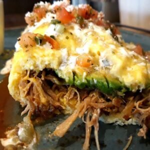 SHREDDED PORK OMELETTE