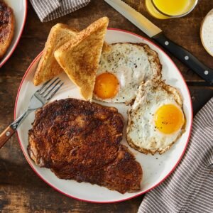 10oz Rib Eye & Eggs